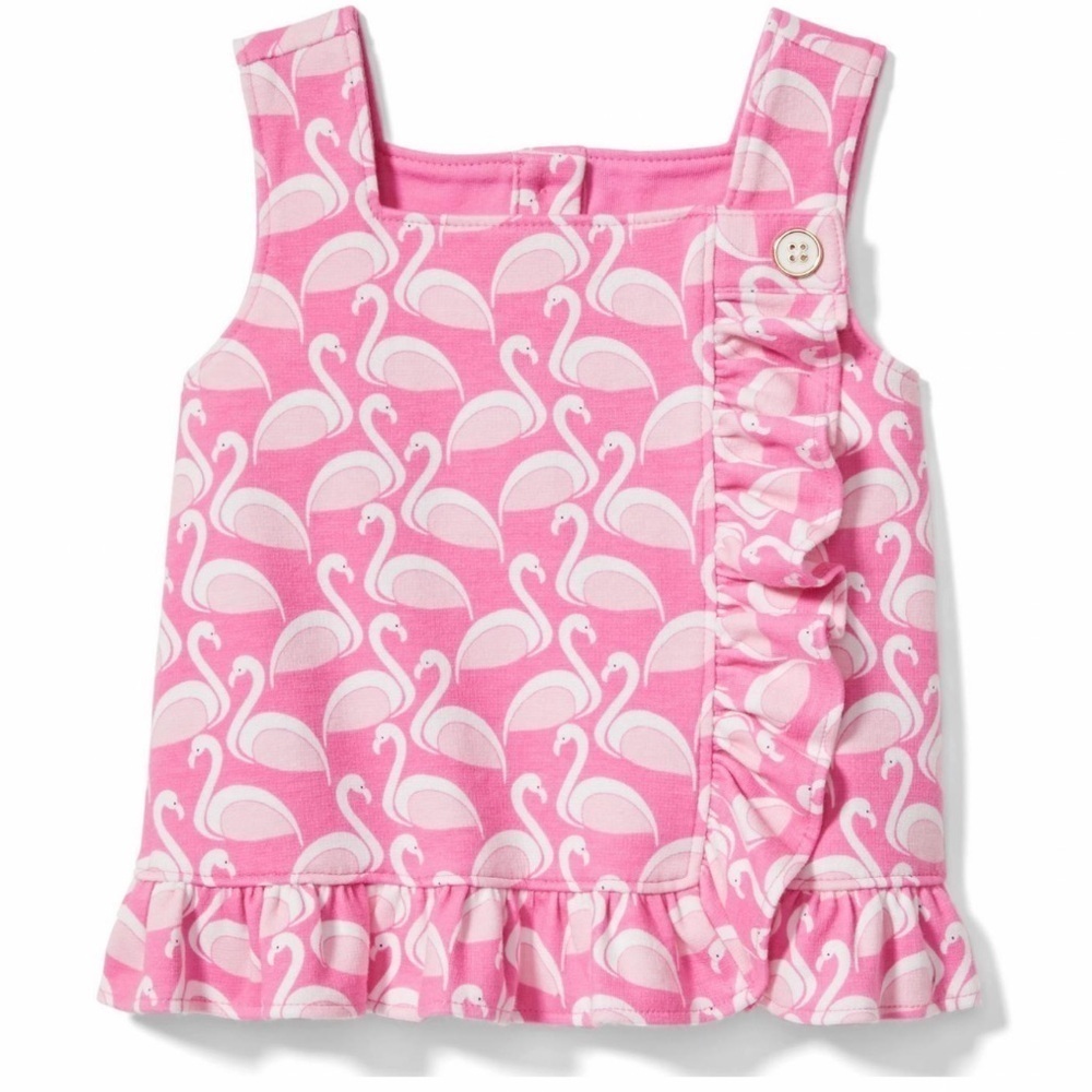 Janie and Jack Flamingo Ruffle Top